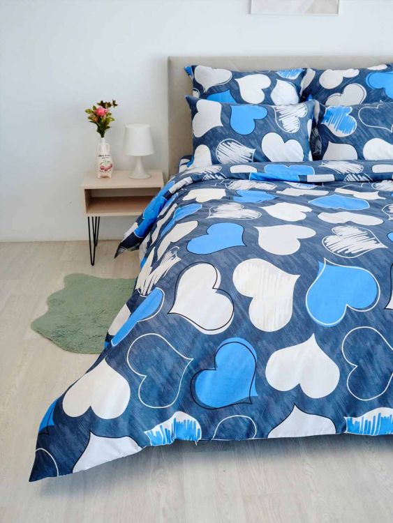 КПБ Поплин Премиум - Романтика Синий