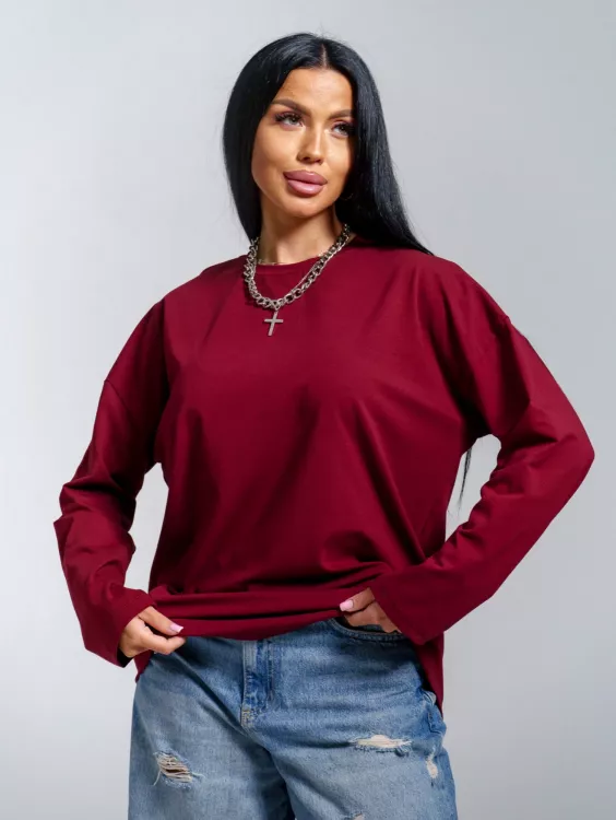 Лика(бордо) лонгслив