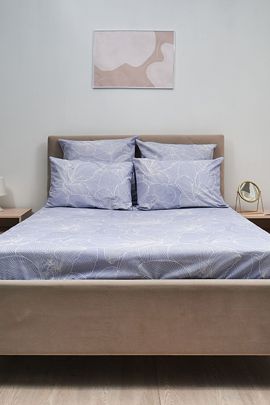 Простыня поплин - Вернисаж, цвет светло-серый