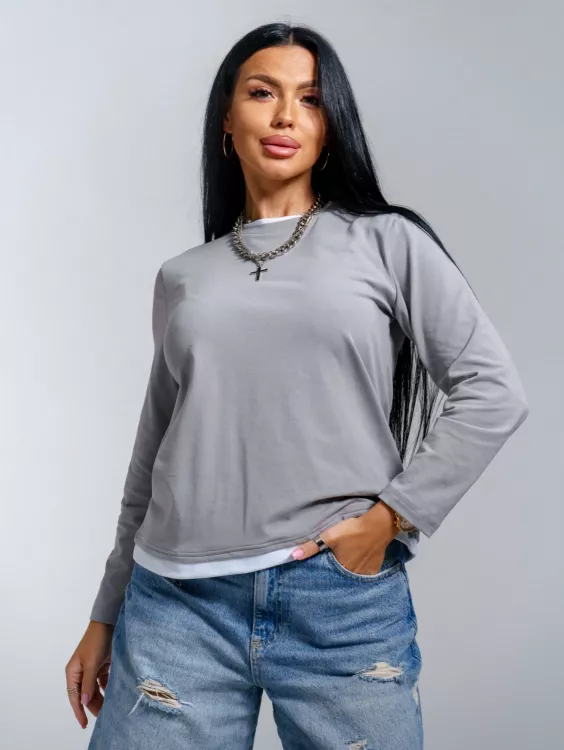 Рига(серый) лонгслив