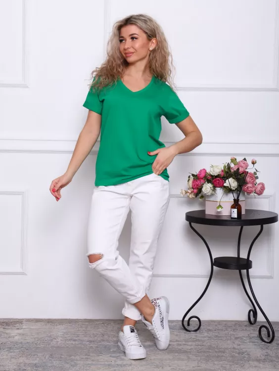 Футболка женская 6-192д (изумруд)