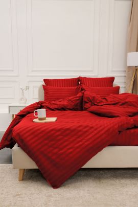 КПБ Микрофибра-Страйп - Красный