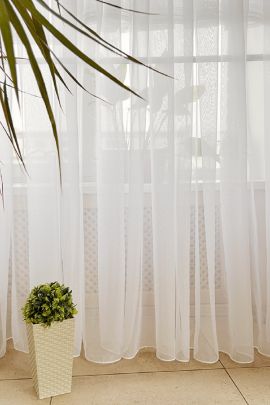 Тюль на шторной ленте органза