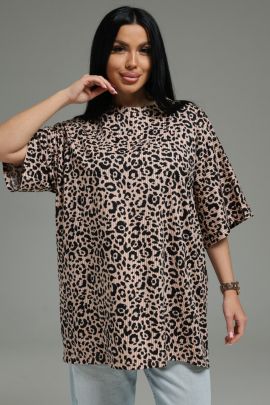 Анита-4 футболка женская (леопард полоса)