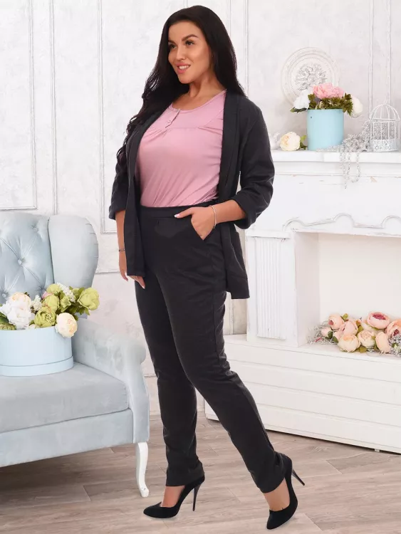 Камелия (графит) Брюки