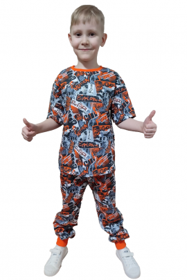 Детский костюм с брюками 33059 кулирка