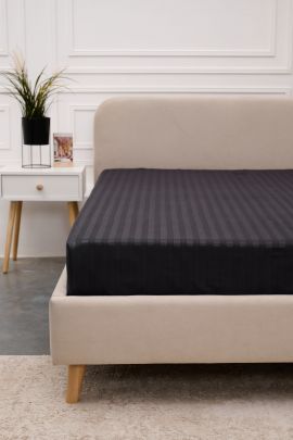 Простыня Микрофибра Страйп - Графит