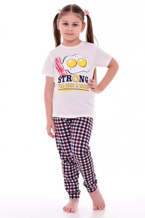 Пижама детская 7-284 (молоко), Яичница