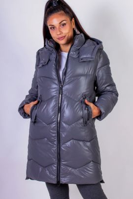 Зимняя куртка стеганная с капюшоном арт. 811