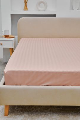 Простыня Микрофибра Страйп - Пудра
