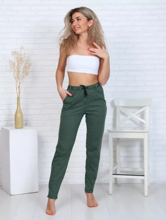 Брюки женские 8-043л (хаки) Монстера