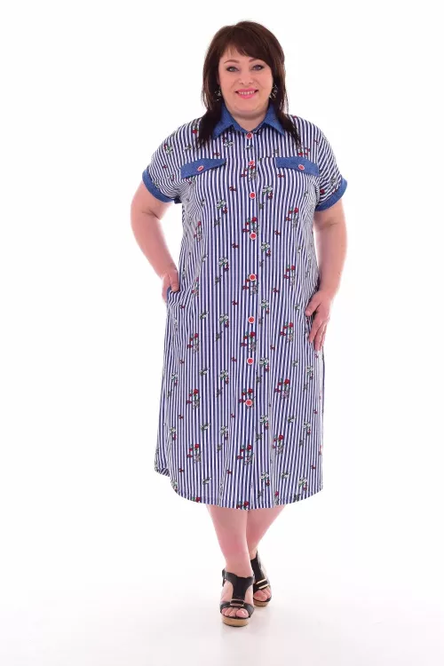 Халат женский 3-205б (цветы)