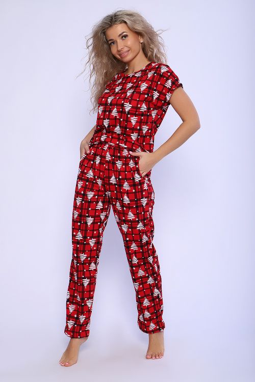 Костюм с брюками Елочка