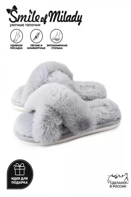 Туфли 352-165-18 комнатные открытые серый последний размер