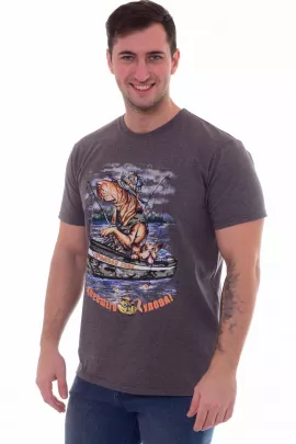 Футболка мужская 9-128б (антрацит-меланж)