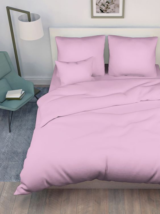 Постельное белье поплин гладкокрашенный - Розовый пион
