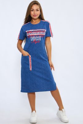 Платье женское 4-073 (синий)
