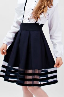 Юбка для девочки с бархатной отделкой 600 Ю