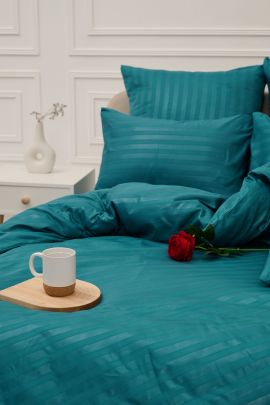 Пододеяльник Микрофибра Страйп - Морская волна