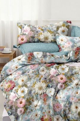 Постельное белье поплин эксклюзив на молнии - Цветочная симфония