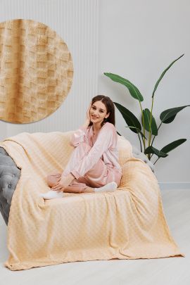 Плед велсофт ST-334 СОТЫ-БЕЖ