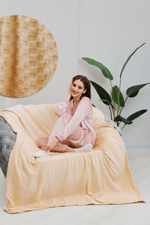 Плед велсофт ST-334 СОТЫ-БЕЖ