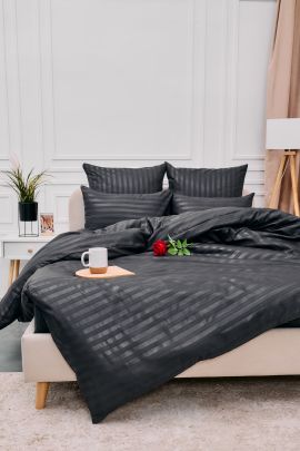 КПБ Микрофибра-Страйп - Серый