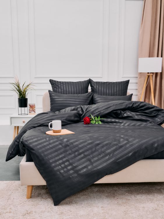 КПБ Микрофибра-Страйп - Серый