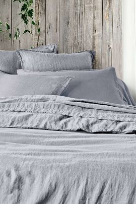 Постельное белье вареный хлопок - Серый меланж