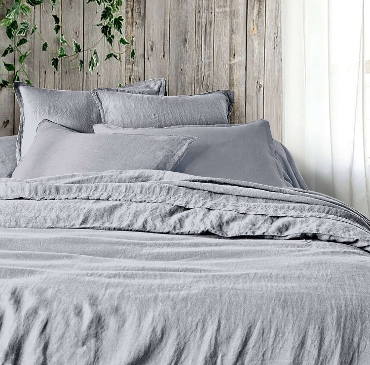 Постельное белье вареный хлопок - Серый меланж