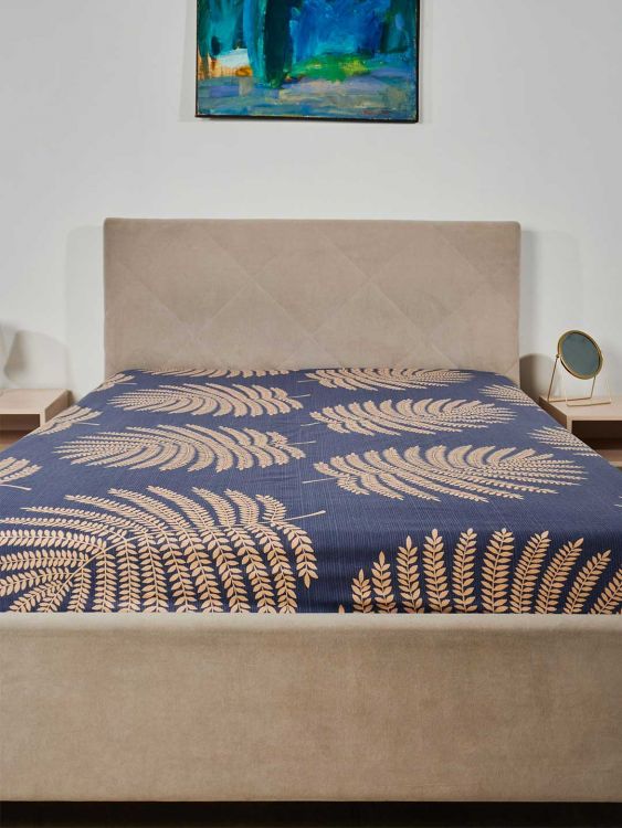 Простыня бязь на резинке - Листья папоротника