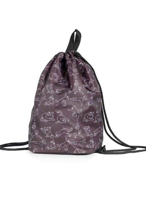 Мешок для обуви объемный Коты йога