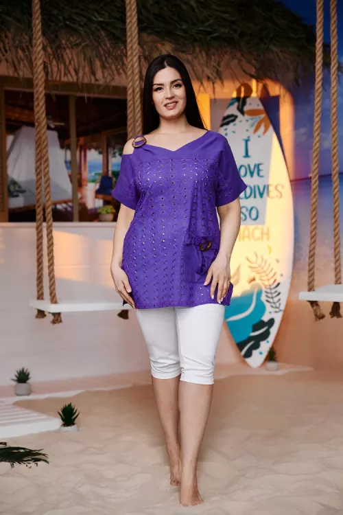 Туника 9182 фиолетовый последний размер