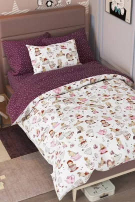 Чаепитие(роз) КПБ поплин подростковый