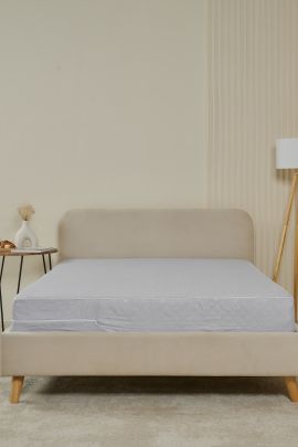 Чехол на матрац стеганный - Светло-серый