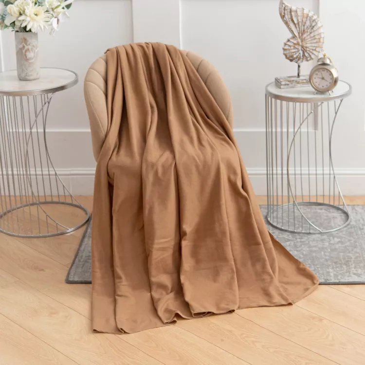 Моккачино(однотон) плед флис