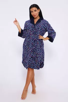 Халат 82247 флис темно-синий последний размер