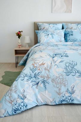Пододеяльник поплин - Симфония, цвет голубой