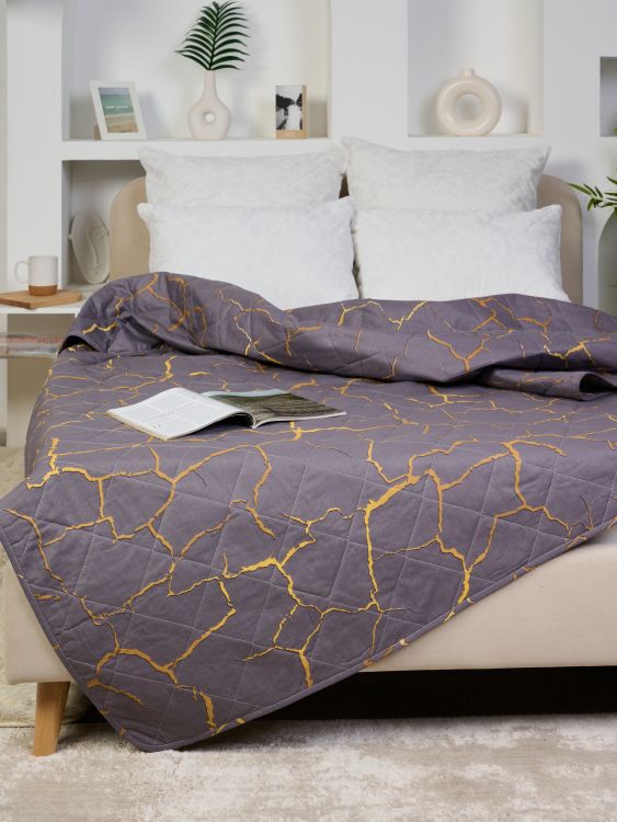 Покрывало Унисон - Кракле, цвет серый