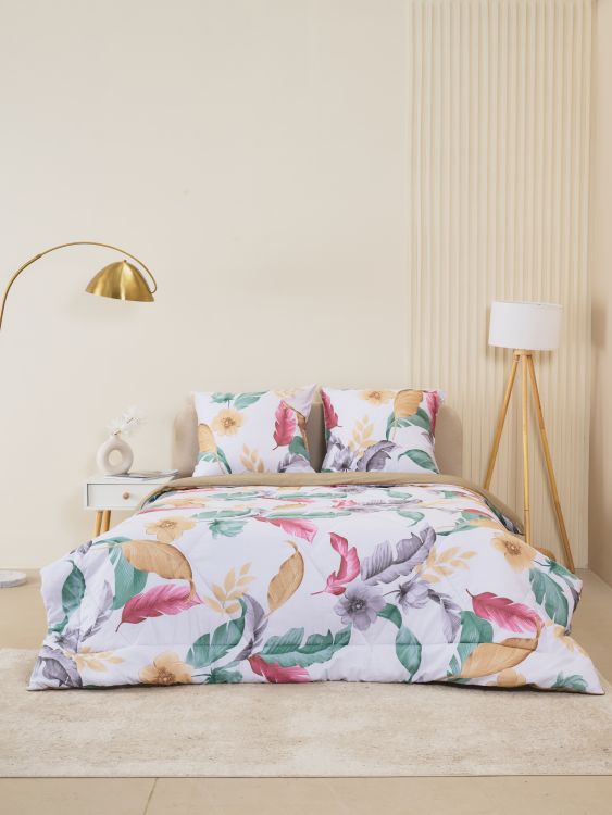 Комплект постельного белья из сатина с одеялом - Листья тропиков