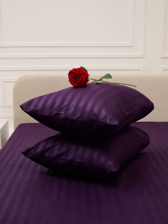 Комплект наволочек Микрофибра Страйп - Фиолетовый