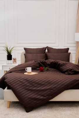 КПБ Микрофибра-Страйп - Шоколад