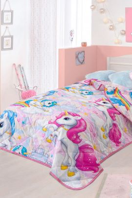 Покрывало детское из поплина - Карусельки