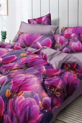 Постельное белье поплин эксклюзив на молнии - Крокус
