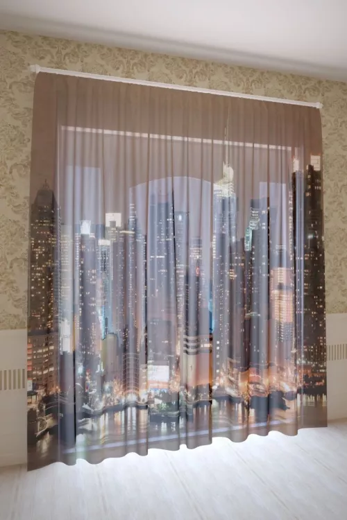 Фототюль 10823 коричневый последний размер