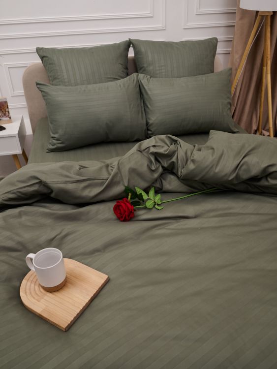 Пододеяльник Микрофибра Страйп - Хаки