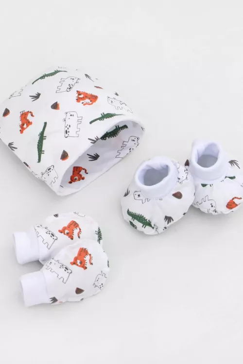 Комплект грудничковый КПЛ-ГР/Зверушки белый последний размер