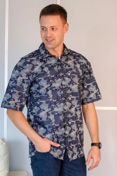 Рубашка мужская 46006 ассорт. последний размер