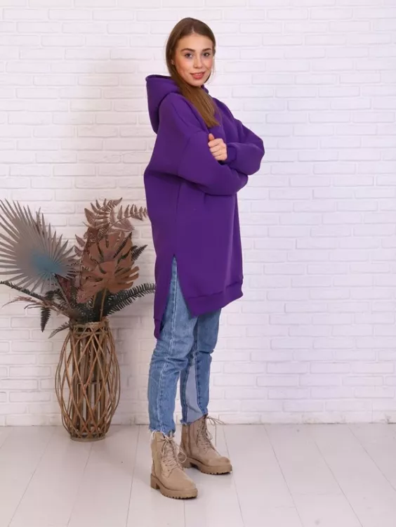 Платье-худи Меган-Фиолетовый