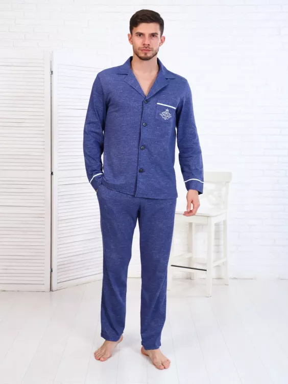 Пижама мужская 9-194е темно-синий джинс последний размер